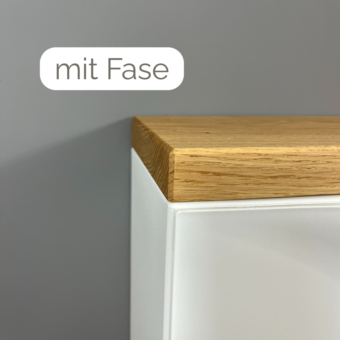 Handgefertigte Abdeckplatte aus massiver Eiche für deine IKEA Trones Schuhschränke