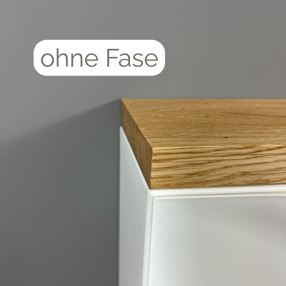 Handgefertigte Abdeckplatte aus massiver Eiche für deine IKEA Trones Schuhschränke