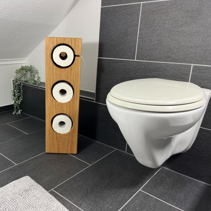 Toilettenpapierhalter aus Massivholz Eiche - ein echter Hingucker!