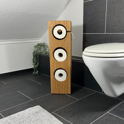Toilettenpapierhalter aus Massivholz Eiche - ein echter Hingucker!
