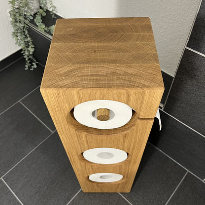 Toilettenpapierhalter aus Massivholz Eiche - ein echter Hingucker!