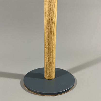 Küchenrollenhalter aus Holz - Metallfuß in Anthrazit