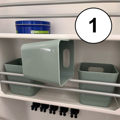 Aufbewahrungsbox VW Grand California 600 680 Bad - Farbe weiß, grau & silbergrün