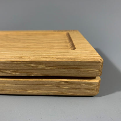 Schlüsselbrett aus Massivholz Eiche - magnetisch & mit Ablage