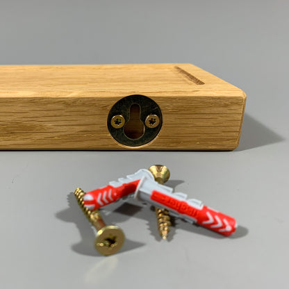 Schlüsselbrett aus Massivholz Eiche - magnetisch & mit Ablage